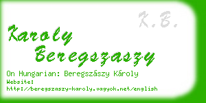 karoly beregszaszy business card